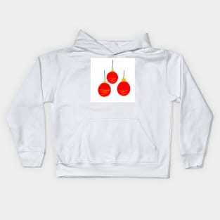 red christmas bells abstract texture Kids Hoodie